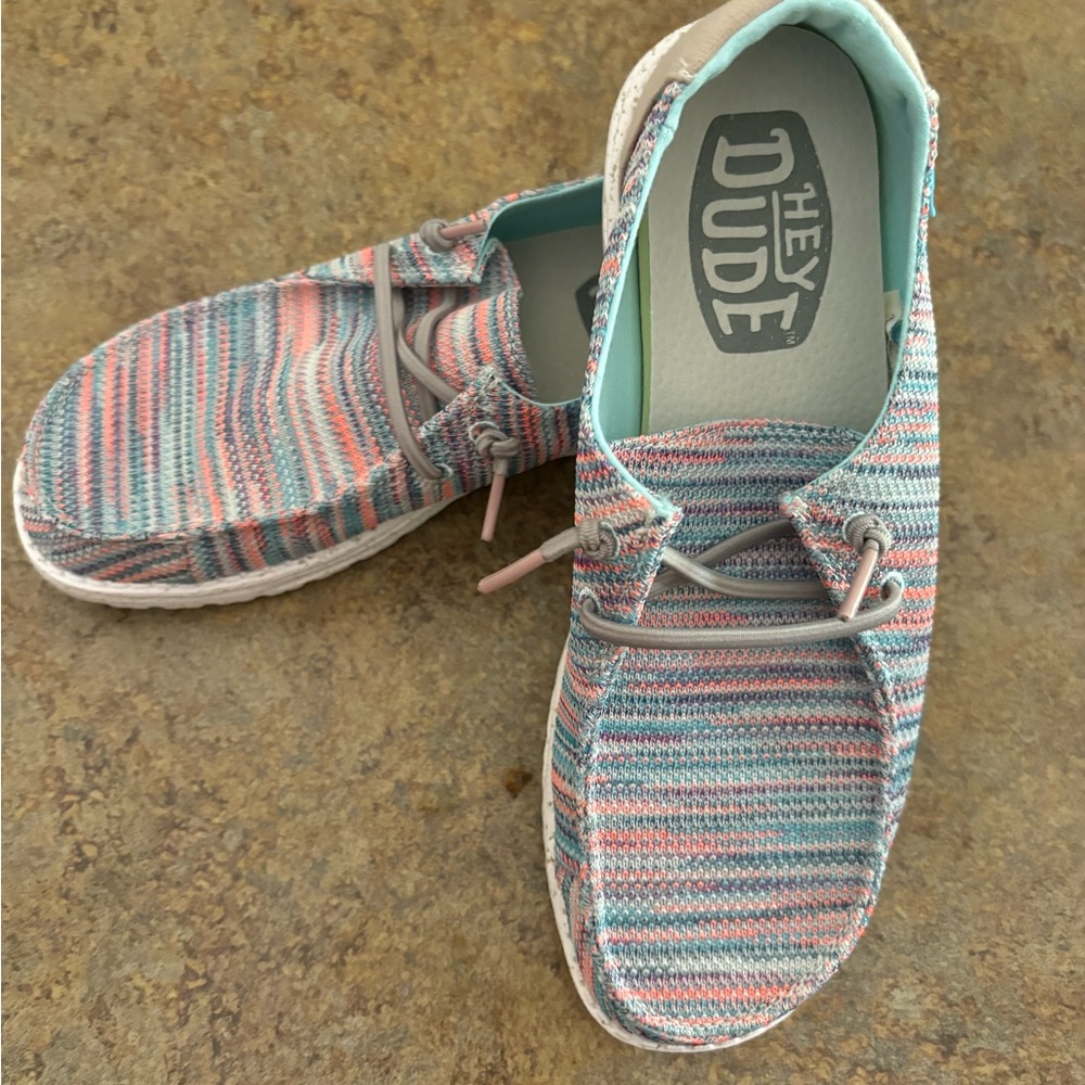 Hey Dude Pastel Striped Loafers